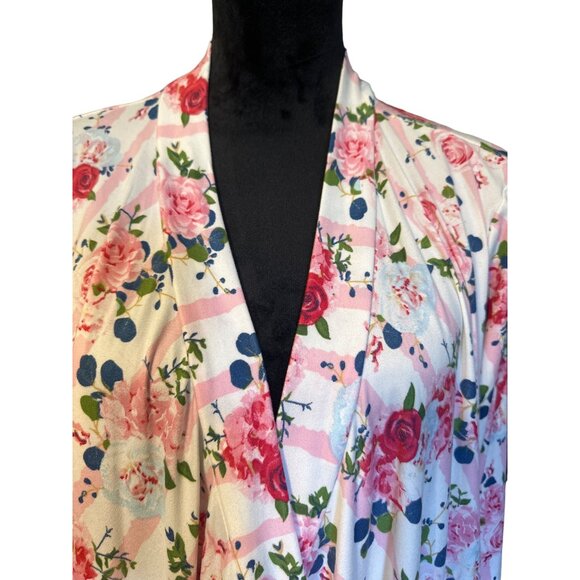 💖Floral Draped Cardigan Kimono By Doublju 2XL - Picture 2 of 7